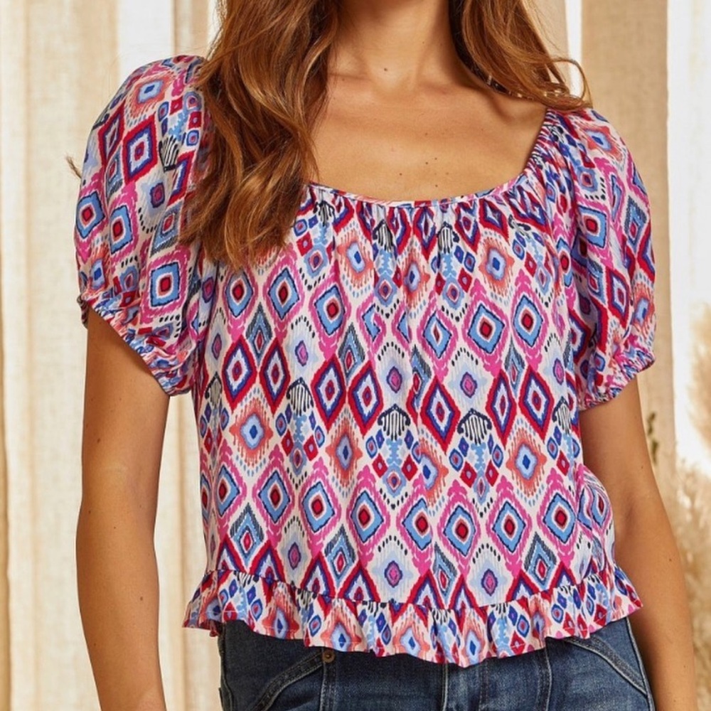 Savanna Jane NWT colorful top MED.‎